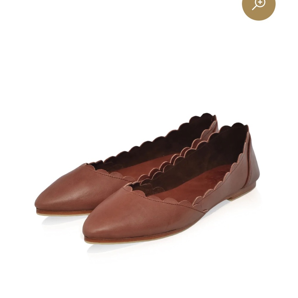Bali Elf Valentina Handmade brown leather flats.